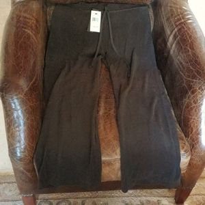 New THEORY Dark Brown Terry Cloth Pants